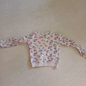 Floral Print Sweatshirt for 7 to 9 yr old girls