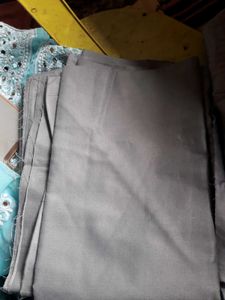 Gray Embroidered Salwar Kameez Material With Tag