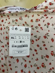 See Through Strawberry Print Top