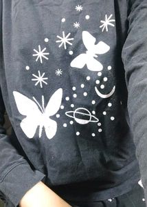 Beautiful Butterfly Print T Shirt For 10yrs Girls