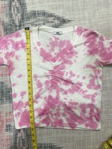 Zara Pink And White Top