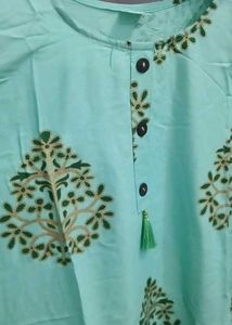 Teal Printed Pant Kurta