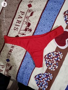 Low Rise Red Thong Panty