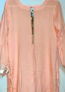Peach Kurta Sharara Pant Set