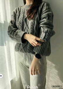 New With Tag Cozy Gray Turtleneck Sweater