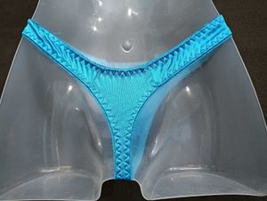 Teal Lace Trim Thong 26