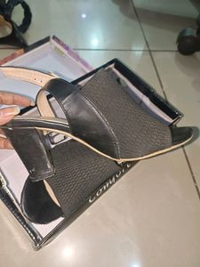 Women&#39;s Knit Chunky Block High Heels