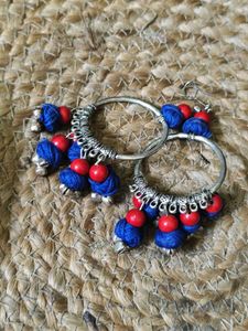 Oversized Ethnic Beaded Danglers