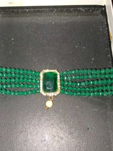 Green Beaded Necklace set
