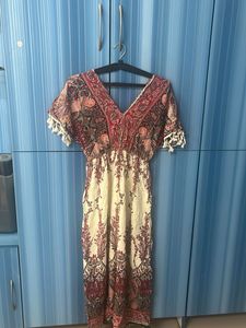 Boho Chic Maxi Dress-L Size