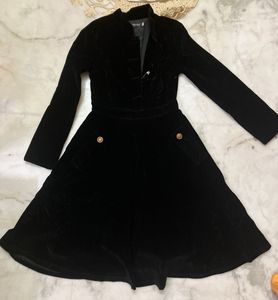 Elegant Black Velvet Dress