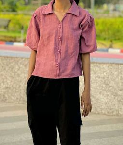 Mauve Button-Down Shirt