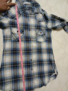 Branded Shirt Blue Chex Pattern