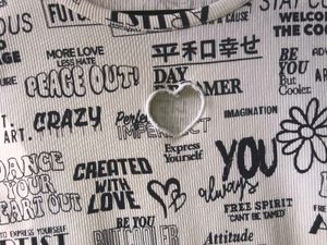 Trendy Graphic Print Crop Top