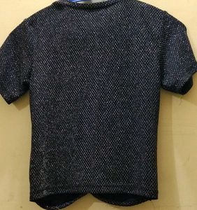 Black Sparkle Crop Top
