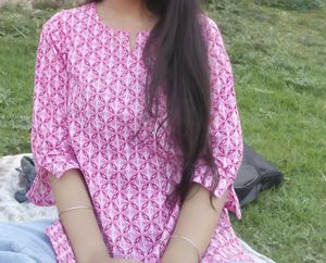 Pink Printed Kurta