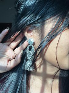 Elegant Oxidised Jhumka Jhumki Earrings