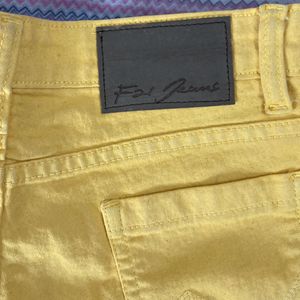 F21 Sunset yellow Denim Shorts