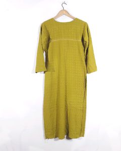 Lime Green Embroidery Kurta (Women&#39;s)