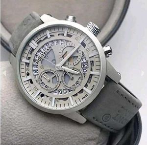MONT BLANC  MENS GREY LEATHER BELT WATCH
