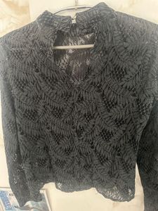 Black Net Top