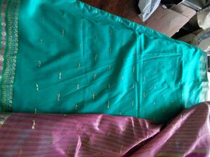 Green And Pink Saree (Women&#39;s)