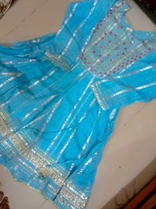 Blue Embroidered Kurta Set
