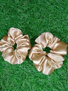 Handmade Scrunchies Golden Colour