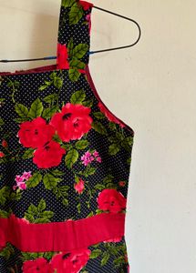 Little Black Dress With Floral Print