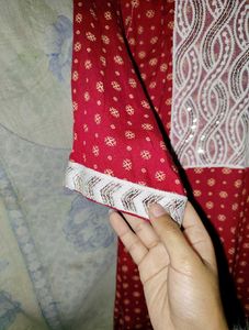 Red Patterned Tunic