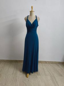 Elegant Blue Maxi Dress