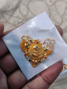 Gold Pendant with Gemstones