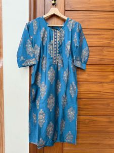 Elegant Teal Printed Kurta