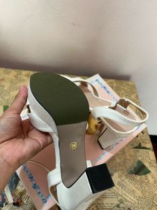 White Heeled Sandals