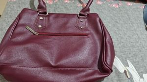 Burgundy &#39;Creeper&#39; Handbag