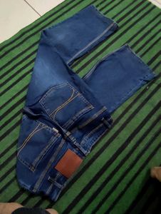 Dark Blue Denim Baggi Jeans