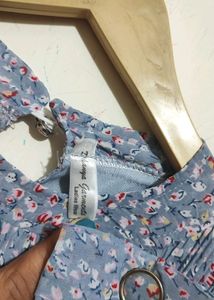 Grey Top Floral Print For Girl  8-10 Year, 30 Bust