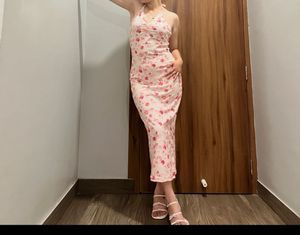 Floral Halter Midi Dress