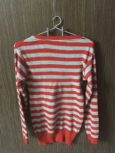 Striped V-Neck Sweater