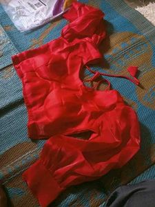Red Padded Blouse