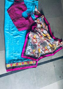 Clock Desgine Saree