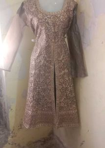 Unsteached Elegant Embroidered Ethnic Gown