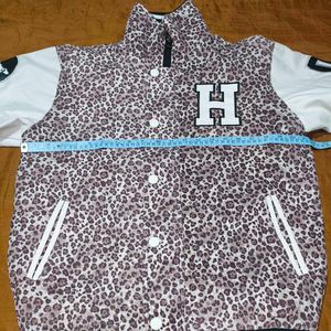 Rare Y2K Leopard Print Varsity Jacket