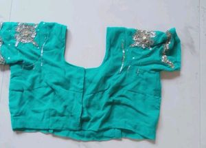 Beautiful Cyan Coloured Saree.💙