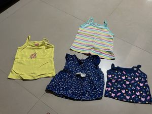 Babyhug Frock & Sleeveless Top For Baby Girl