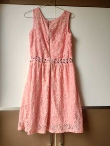 Peach Lace Dress