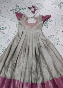 Elegant Checkered Anarkali Dress
