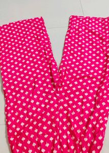 Pink Printed Not Used Palazzo