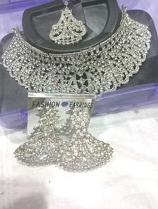 Sparkling Silver Statement Earrings