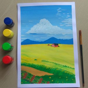 Yellow Field Painting